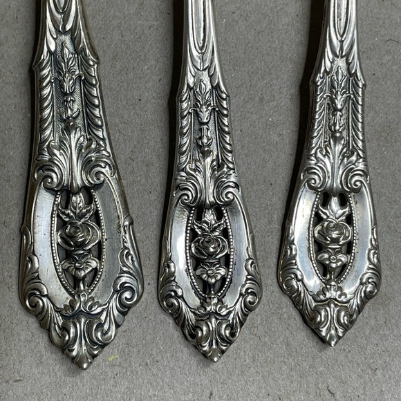 Rose Point Wallace Sterling 1934 4 Piece Dinner Setting No monogrammed - Picture 13 of 15